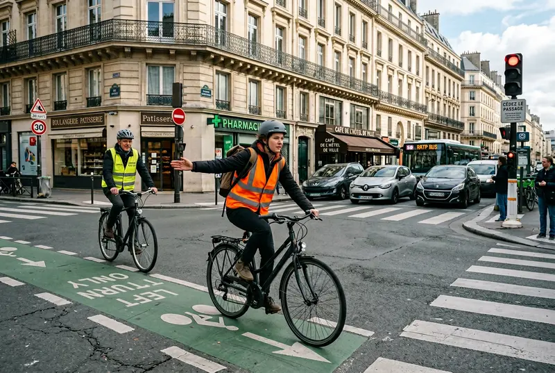 Circulation en milieu réel — cours de vélo à domicile
