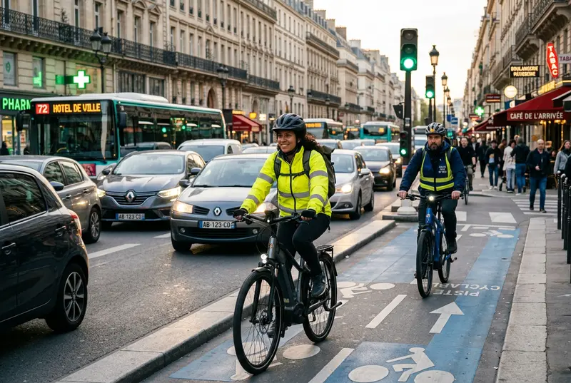 Maîtrise du VAE en circulation — cours de vélo à domicile