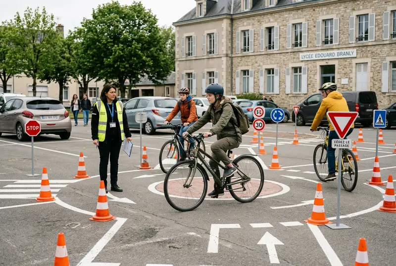 Simulations de circulation — cours de vélo à domicile