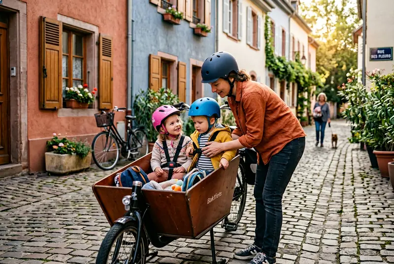 Vélo cargo familial — cours de vélo à domicile