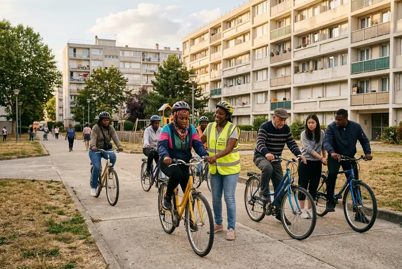 Vélo pour publics éloignés — cours de vélo à domicile